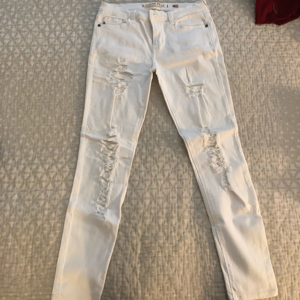 White Distressed Jeans